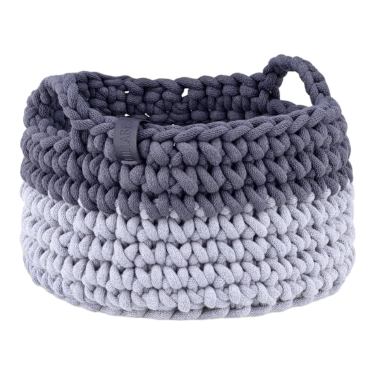 Panier à jouets en corde de coton recyclé durablement beige ou bleu