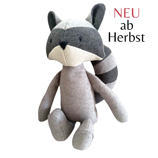 Wil der Waschbär Kuscheltier Spielzeug mit Knisterohren & Oekotexstoff